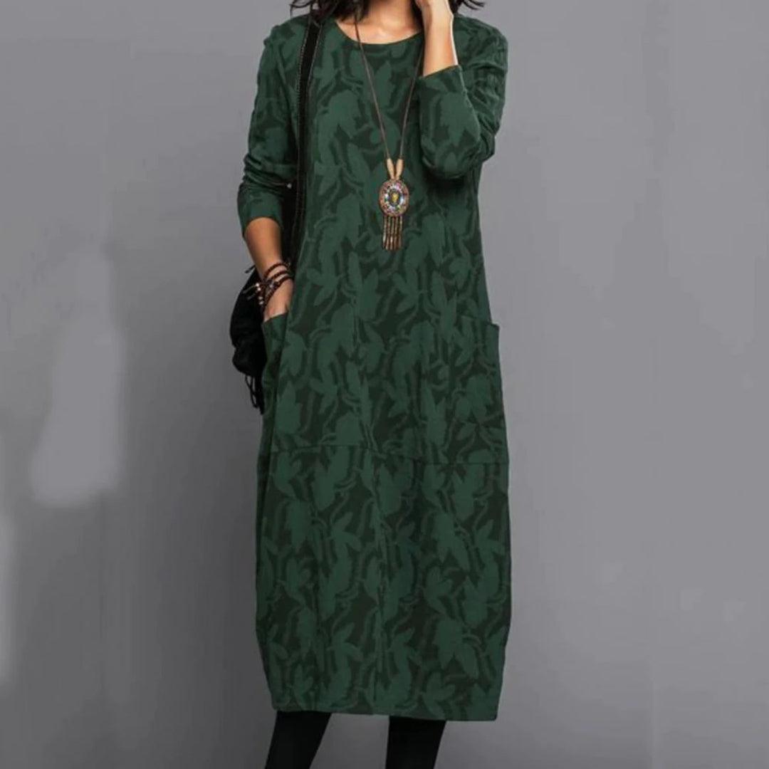 Lange Jurk met Camouflageprint - Dresses - Jurkjes.co
