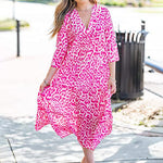 Lange Jurk met Dierenprint - Dresses - Jurkjes.co