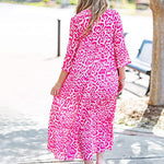 Lange Jurk met Dierenprint - Dresses - Jurkjes.co