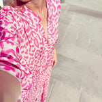 Lange Jurk met Dierenprint - Dresses - Jurkjes.co