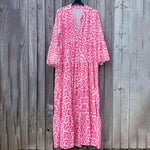 Lange Jurk met Dierenprint - Dresses - Jurkjes.co