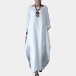 Lange Jurk met Effen Ontwerp - CB - Dresses - Jurkjes.co