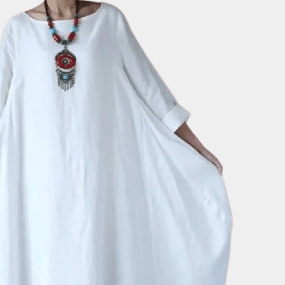 Lange Jurk met Effen Ontwerp - CB - Dresses - Jurkjes.co