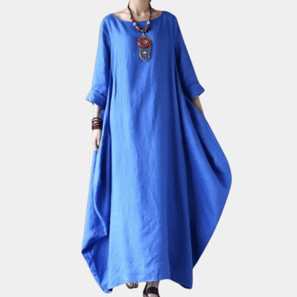 Lange Jurk met Effen Ontwerp - CB - Dresses - Jurkjes.co