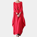 Lange Jurk met Effen Ontwerp - CB - Dresses - Jurkjes.co