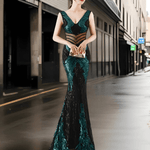 Lange Jurk met Elegant Borduurwerk - Dresses - Jurkjes.co