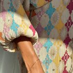 Lange Jurk met Geometrisch Patroon - CB- Dresses - Jurkjes.co