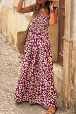 Lange Jurk met Hoge Taille en Luipaardprint - Maxi Dresses - Jurkjes.co