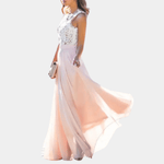 Lange Jurk met Kant en Elegante Snit - Women Summer Dress - Jurkjes.co