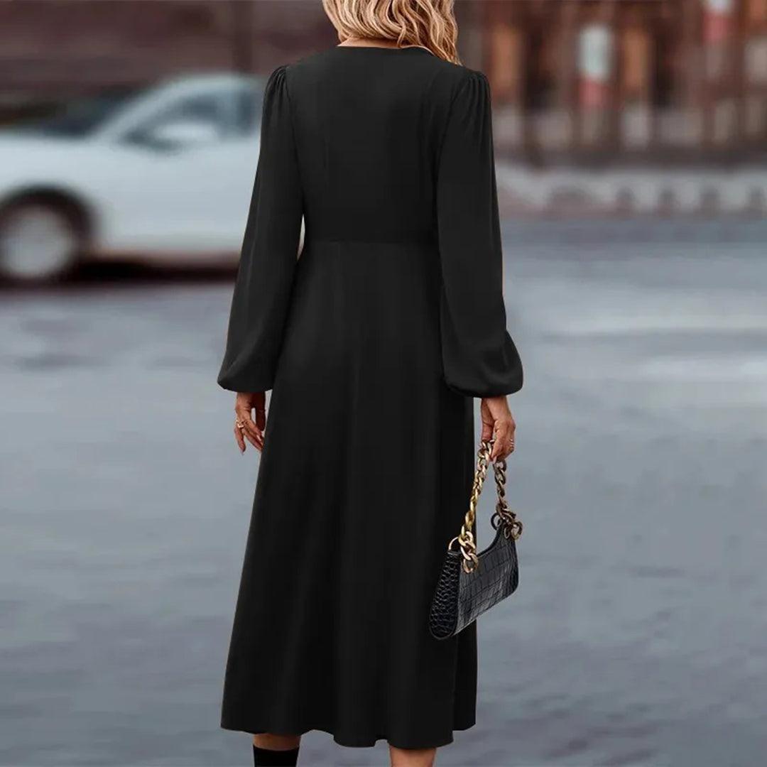 Lange Jurk met Knoopsluiting - Dresses - Jurkjes.co