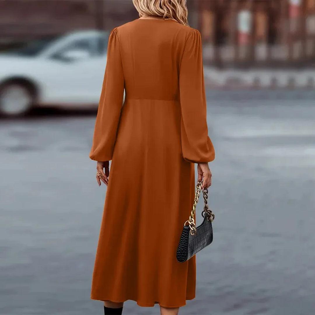 Lange Jurk met Knoopsluiting - Dresses - Jurkjes.co