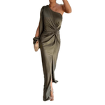 Lange Jurk met One-Shoulder Ontwerp - Dresses - Jurkjes.co