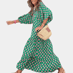 Lange Jurk met Polka Dots - CB- Dresses - Jurkjes.co