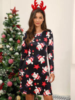 Lange Jurk met Speelse Kerstprint - Mini Dresses - Jurkjes.co