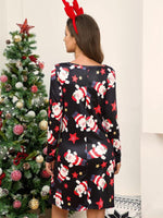 Lange Jurk met Speelse Kerstprint - Mini Dresses - Jurkjes.co