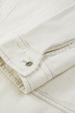 Lange Mouwen Denim Jurk met Ruwe Zoom - Mini Dresses - Jurkjes.co