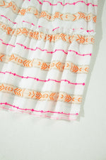 Losse Jurk met Geometrisch Patroon - Mini Dresses - Jurkjes.co