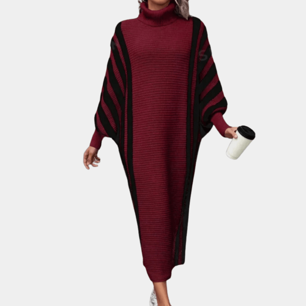 Losse Jurk met Gestreept Patroon - Dresses - Jurkjes.co