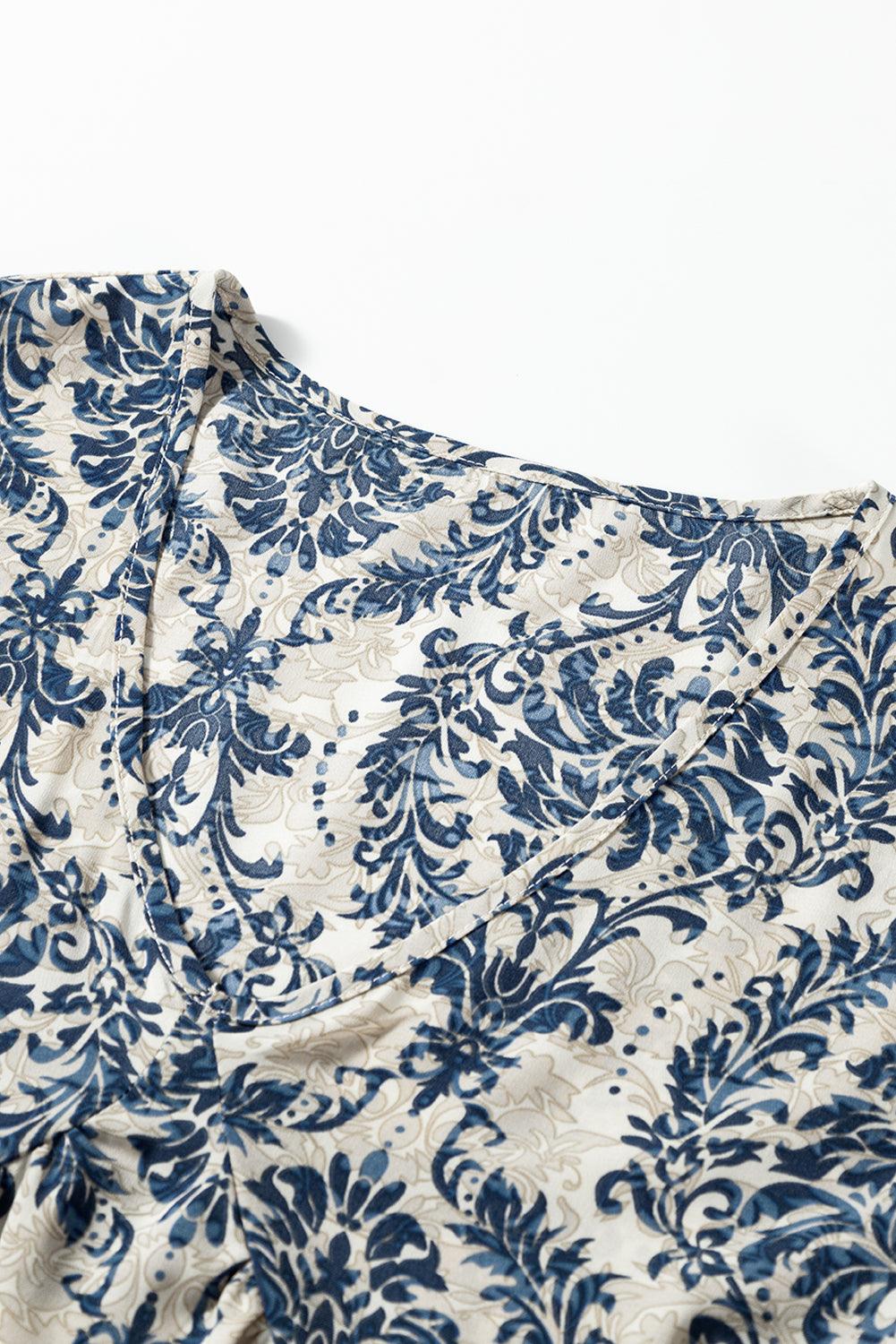 Losse Jurk met Vintage Print - Mini Dresses - Jurkjes.co