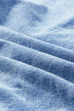 Losvallende Chambray Overhemdjurk met Korte Mouwen - Midi Dresses - Jurkjes.co