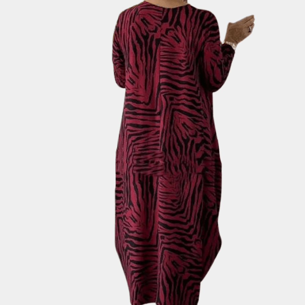 Losvallende Jurk met Dierenprint - CB - Dresses - Jurkjes.co