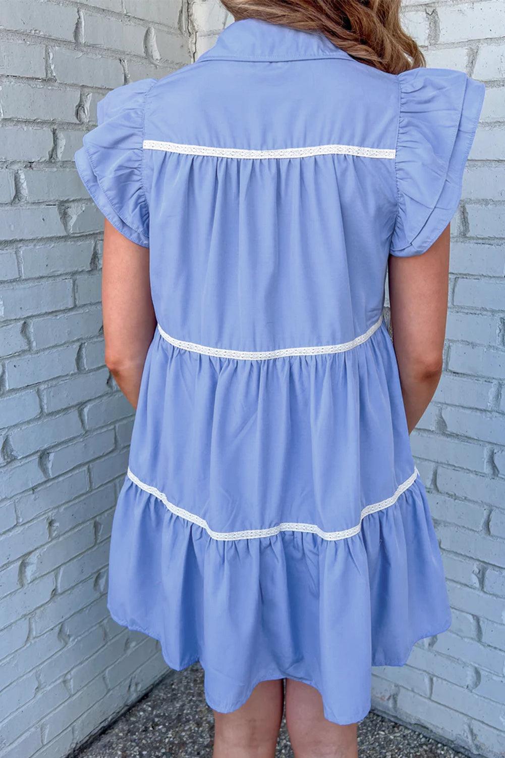 Luxe Jurk met Kant en Ruches - Mini Dresses - Jurkjes.co