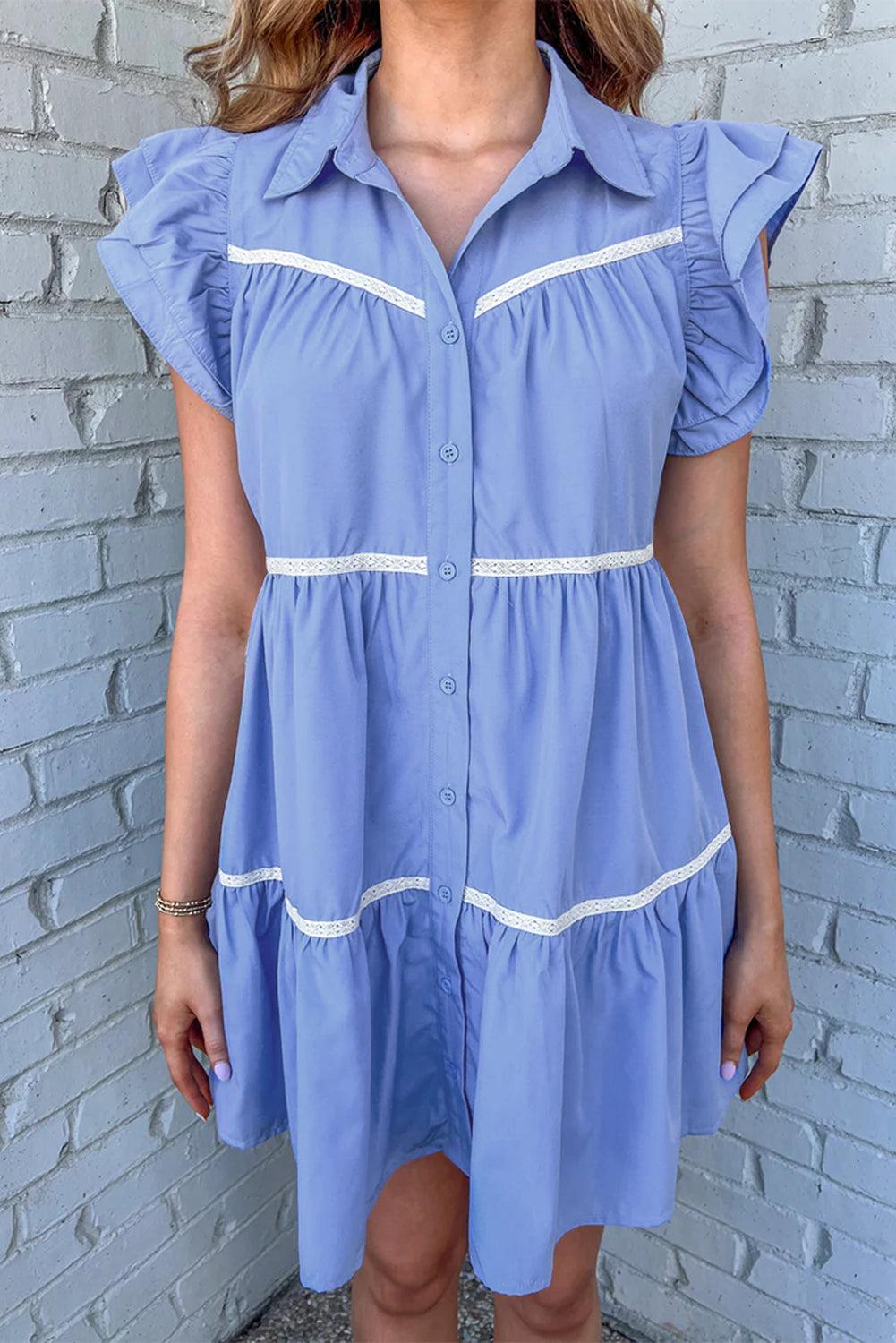 Luxe Jurk met Kant en Ruches - Mini Dresses - Jurkjes.co