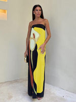 Maxi Jurk met Abstracte Print - Maxi Dresses - Jurkjes.co