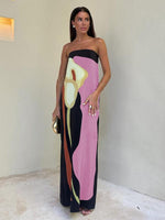 Maxi Jurk met Abstracte Print - Maxi Dresses - Jurkjes.co