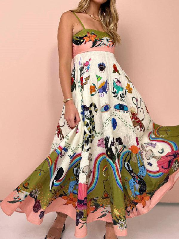 Maxi Jurk met Artistieke Graffiti Print - Group8 - Jurkjes.co