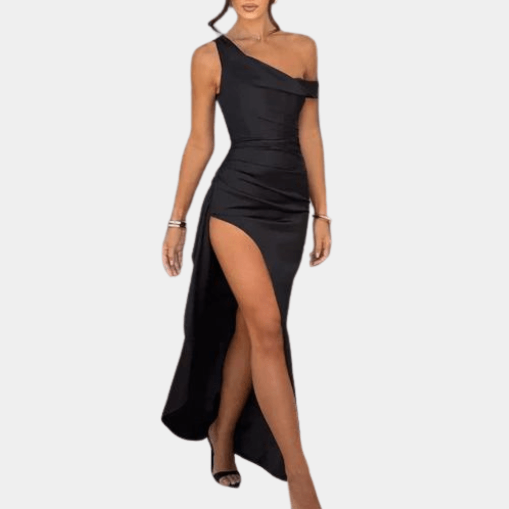 Maxi Jurk met Asymmetrische Halslijn - CB - Dresses - Jurkjes.co