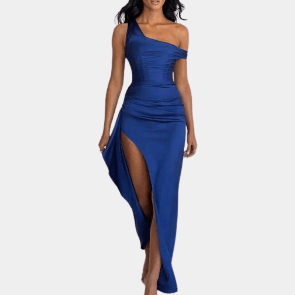 Maxi Jurk met Asymmetrische Halslijn - CB - Dresses - Jurkjes.co