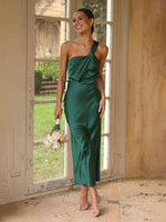 Maxi Jurk met Asymmetrische Schouder en Strik - Maxi Dresses - Jurkjes.co