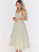 Maxi Jurk met Bandjes en Effen Design - Maxi Dresses - Jurkjes.co