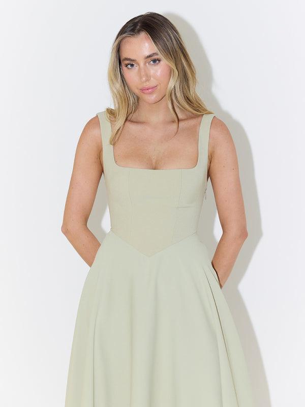 Maxi Jurk met Bandjes en Effen Design - Maxi Dresses - Jurkjes.co