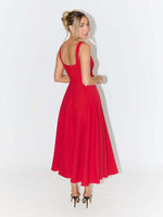 Maxi Jurk met Bandjes en Effen Design - Maxi Dresses - Jurkjes.co