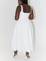 Maxi Jurk met Bandjes en Effen Design - Maxi Dresses - Jurkjes.co