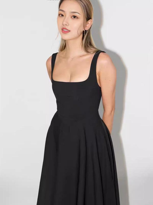 Maxi Jurk met Bandjes en Effen Design - Maxi Dresses - Jurkjes.co