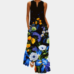 Maxi Jurk met Bloemenprint - CB - Dresses - Jurkjes.co