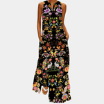 Maxi Jurk met Bloemenprint - CB - Dresses - Jurkjes.co