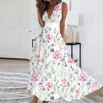 Maxi Jurk met Bloemenprint - Dresses - Jurkjes.co