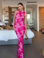 Maxi Jurk met Bloemenprint en Elegante Pasvorm - Maxi Dresses - Jurkjes.co