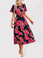 Maxi Jurk met Bloemenprint en Elegante Taille - Maxi Dresses - Jurkjes.co