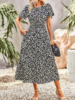 Maxi Jurk met Bloemenprint en Elegante Taille - Maxi Dresses - Jurkjes.co