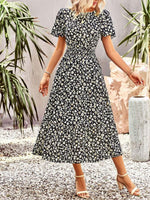 Maxi Jurk met Bloemenprint en Elegante Taille - Maxi Dresses - Jurkjes.co