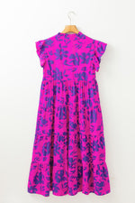 Maxi Jurk met Bloemenprint en Flutter Mouwen - Floral Dresses - Jurkjes.co