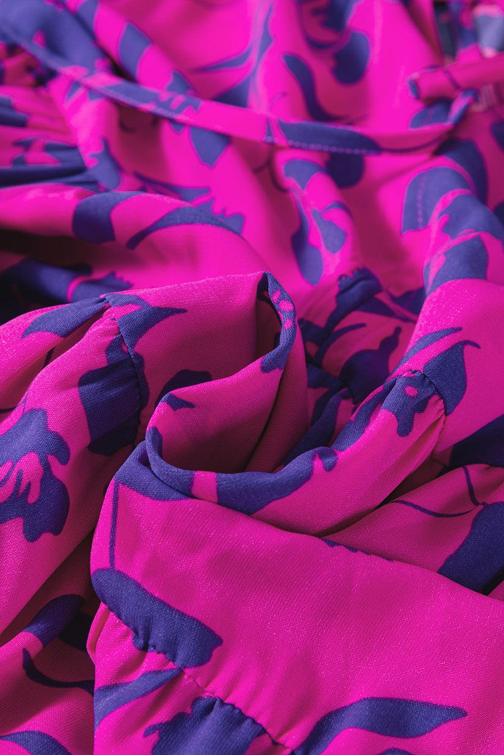 Maxi Jurk met Bloemenprint en Flutter Mouwen - Floral Dresses - Jurkjes.co