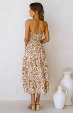 Maxi Jurk met Bloemenprint en Hoge Split - Maxi Dresses - Jurkjes.co