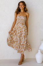 Maxi Jurk met Bloemenprint en Hoge Split - Maxi Dresses - Jurkjes.co