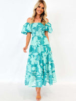 Maxi Jurk met Bloemenprint en Kapmouwtjes - Maxi Dresses - Jurkjes.co